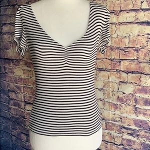 Forever 21 Black & White Striped Shirt
